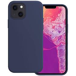 Foto van Basey iphone 14 hoesje siliconen hoes case cover iphone 14-donkerblauw