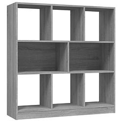 Foto van Vidaxl boekenkast 97,5x29,5x100 cm bewerkt hout grijs sonoma eiken