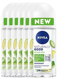 Foto van Nivea naturally good bio aloë vera deodorant roll-on voordeelverpakking