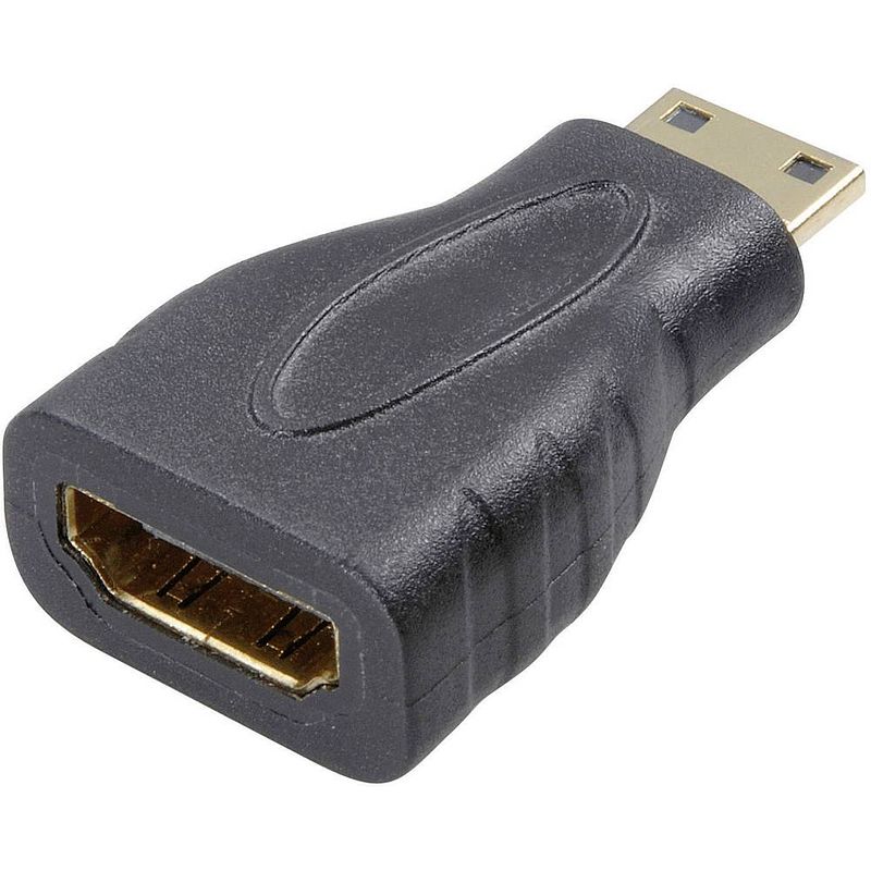 Foto van Speaka professional sp-7869908 hdmi adapter [1x hdmi-stekker c mini - 1x hdmi-bus] zwart vergulde steekcontacten