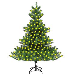 Foto van Vidaxl kunstkerstboom nordmann met led's 240 cm groen