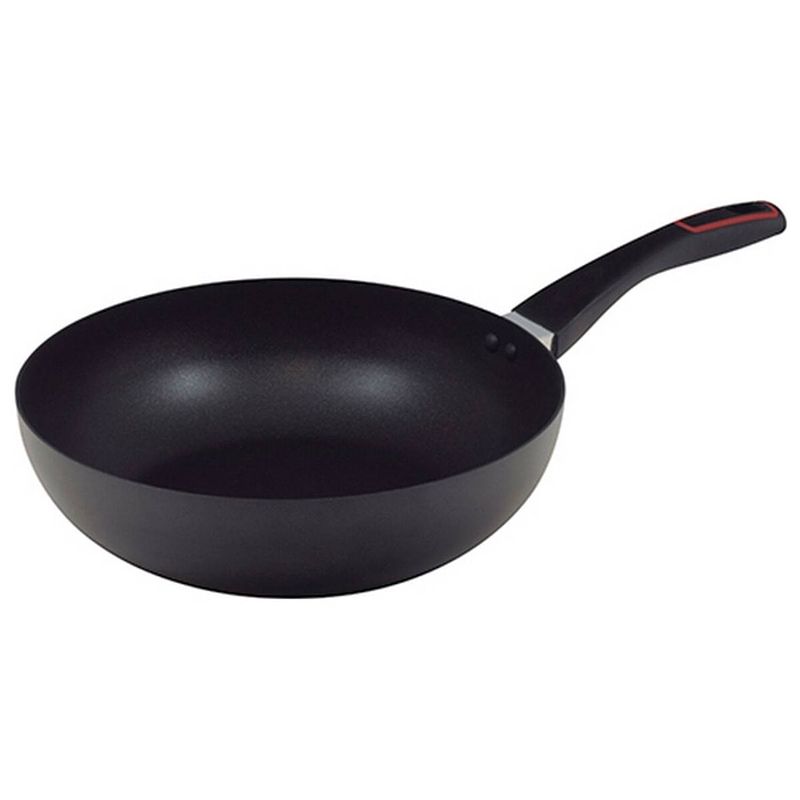 Foto van Wokpan renberg zwart black gehard aluminium (ø 28 cm)