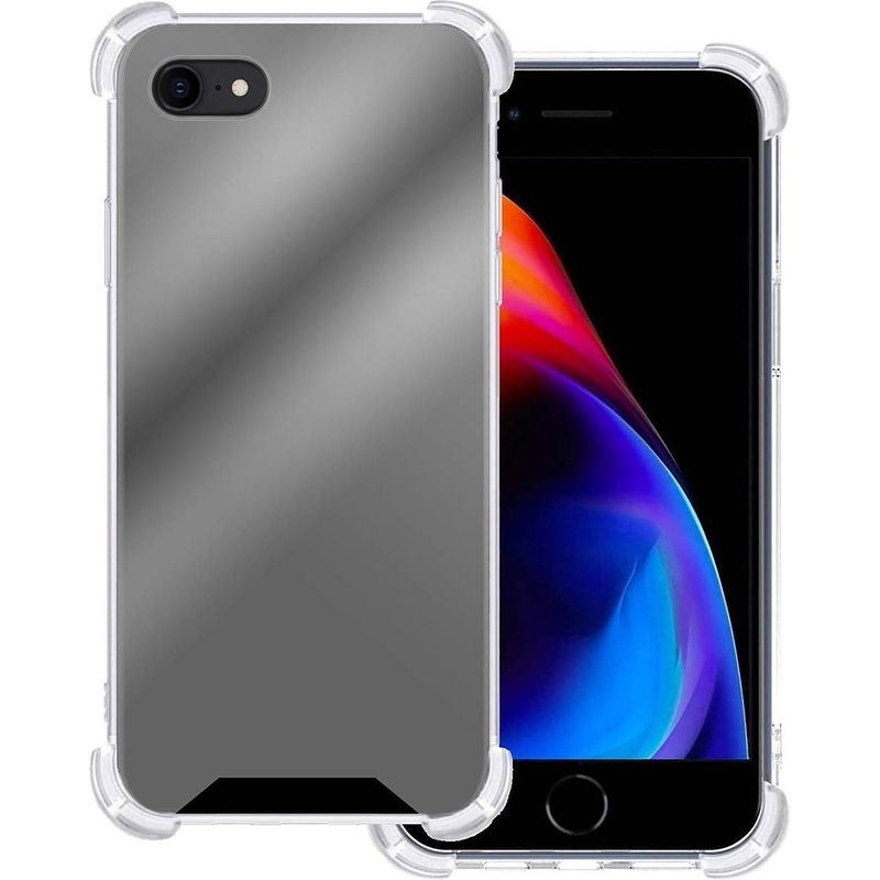 Foto van Basey apple iphone 7 hoesje siliconen shock proof hoes case cover - zwart