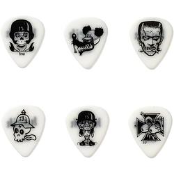 Foto van Dunlop blackline originals bl113p73 frank kozik 0.73mm plectrumset (6 stuks)