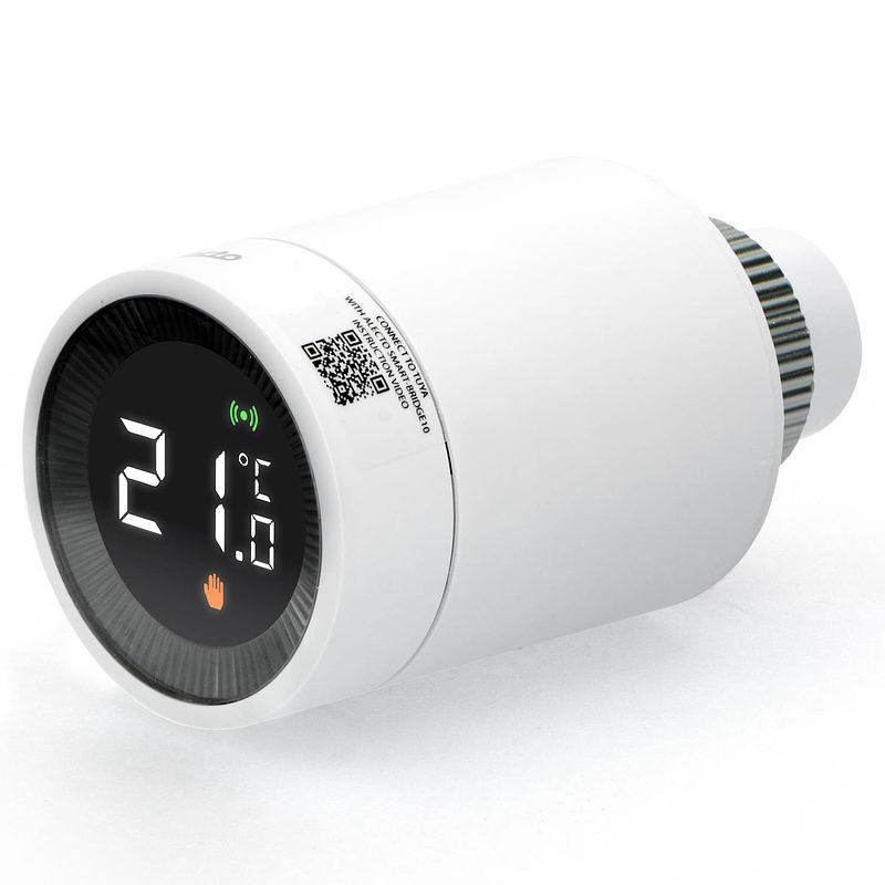 Foto van Smart zigbee thermostaatkraan alecto smart-heat10 wit