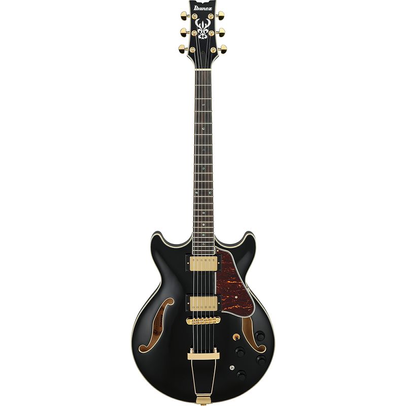 Foto van Ibanez amh90 artcore expressionist black semi-akoestische gitaar