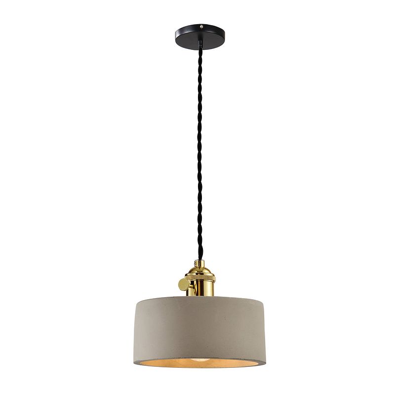 Foto van Quvio hanglamp cilinder rond grijs - quv5093l-grey