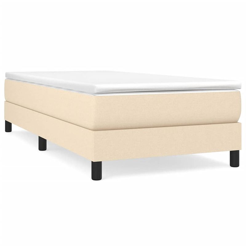 Foto van The living store boxspringframe - crème - 203 x 80 x 25 cm - multiplex lattenbodem