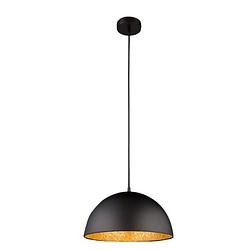 Foto van Industriële hanglamp okko - l:30cm - e27 - metaal - zwart
