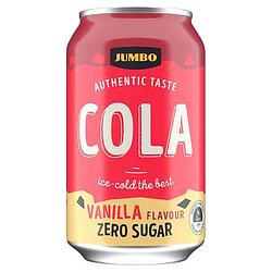 Foto van Jumbo cola vanilla flavour zero sugar blik 330ml