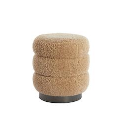 Foto van Pouf 40x45 cm jobbi beige+matt black