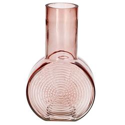 Foto van Bloemenvaas - oud roze - transparant glas - d6 x h23 cm - vazen