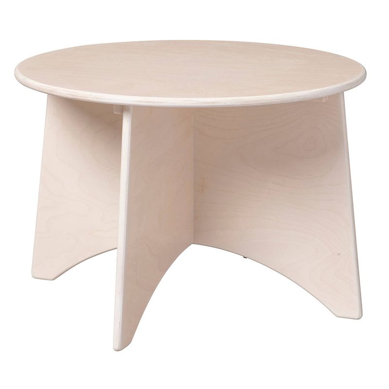 Foto van Van dijk toys ronde tafel voor peuters berken - white wash