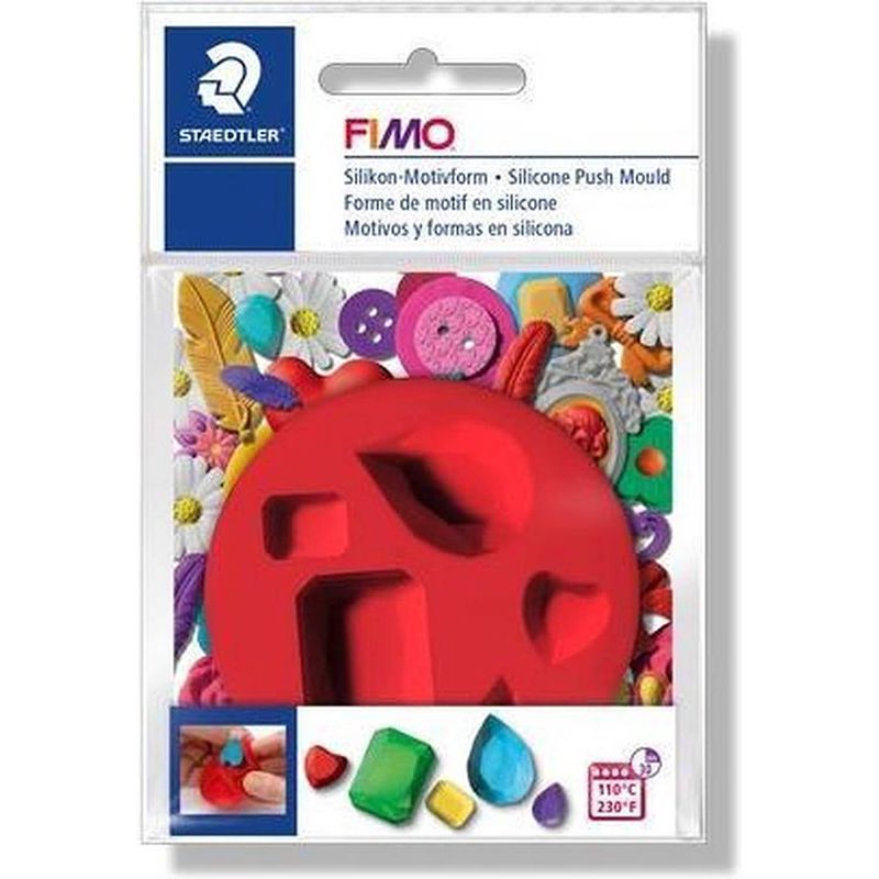 Foto van Fimo kleimal edelstenen junior 7 cm siliconen rood