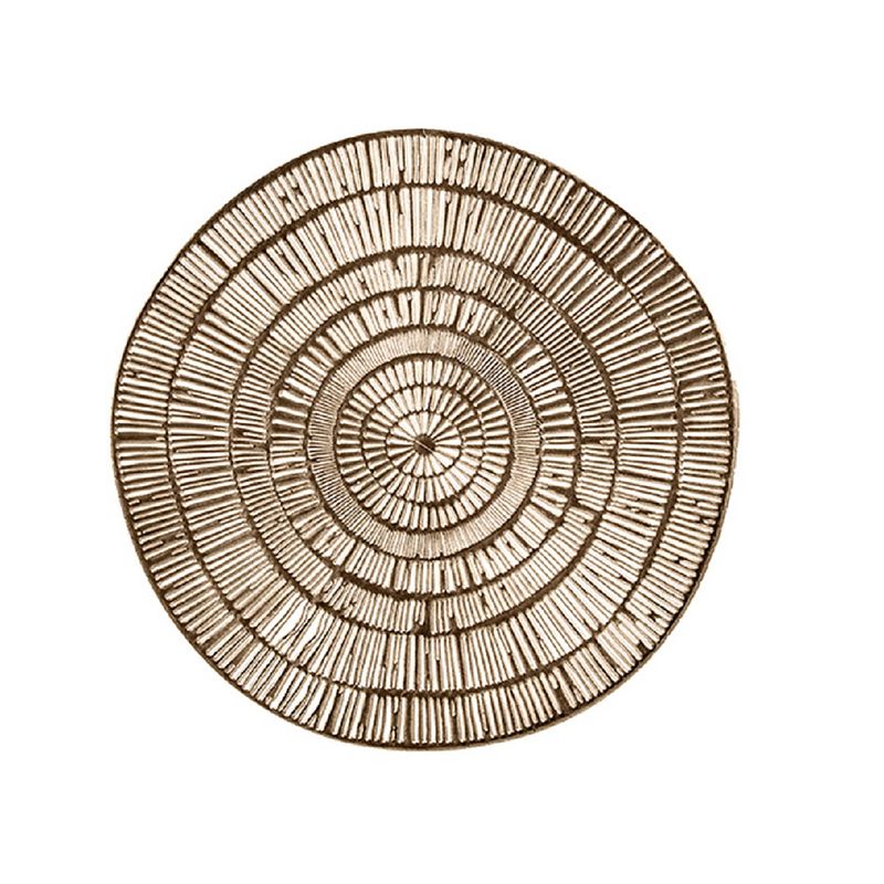 Foto van Krist+ placemat - metallic goud - rond - d38 cm - kunststof - placemats