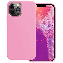 Foto van Basey iphone 14 pro max hoesje siliconen hoes case cover iphone 14 pro max-lichtroze