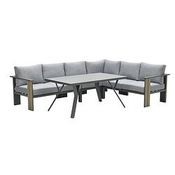 Foto van Garden impressions brady lounge dining set 5-delig - donker grijs