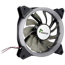 Foto van Inter-tech argus rs-051 rgb cpu-koellichaam met ventilator zwart (b x h x d) 120 x 25 x 120 mm