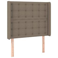 Foto van The living store hoofdbord trendy - beddengoed - 103x16x118/128 cm - taupe