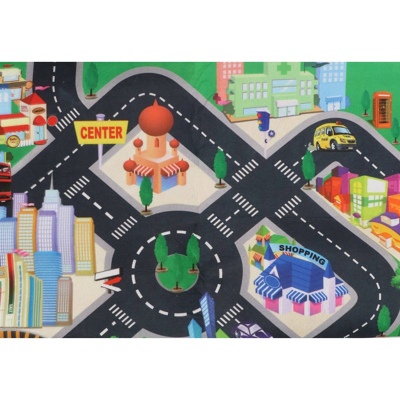 Foto van Autospeelkleed fashion city met twee autos 80 x 70 cm - speelkleden