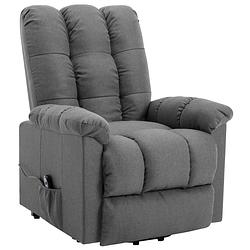 Foto van The living store sta-op-stoel relaxfauteuil - lichtgrijs - 77 x 92 x 103 cm - verstelbaar