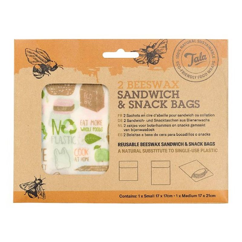 Foto van Tala - sandwich & snack zakje, set van 2 stuks, zero waste - tala