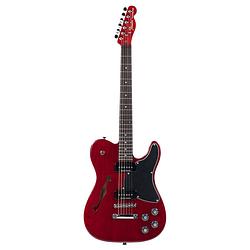 Foto van Fender jim adkins ja-90 telecaster thinline crimson red trans