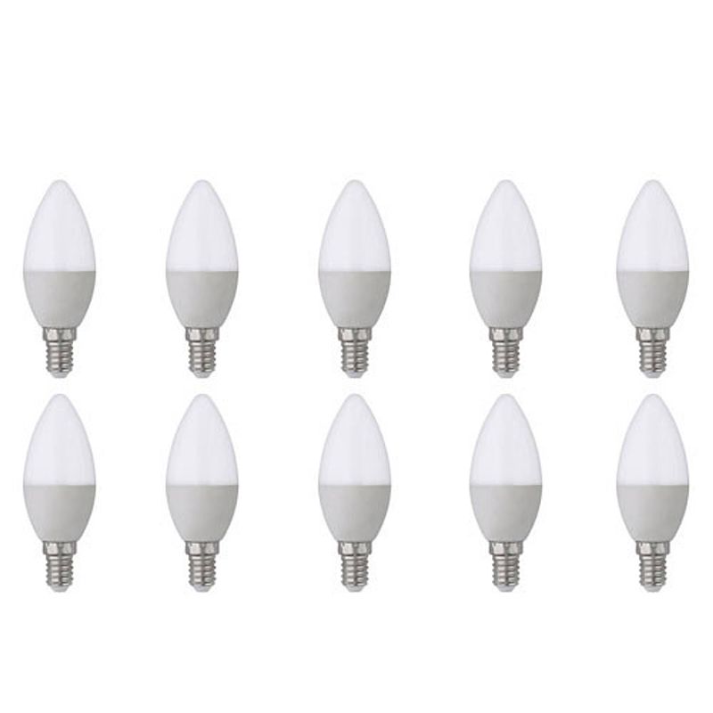 Foto van Led lamp 10 pack - e14 fitting - 4w - helder/koud wit 6400k