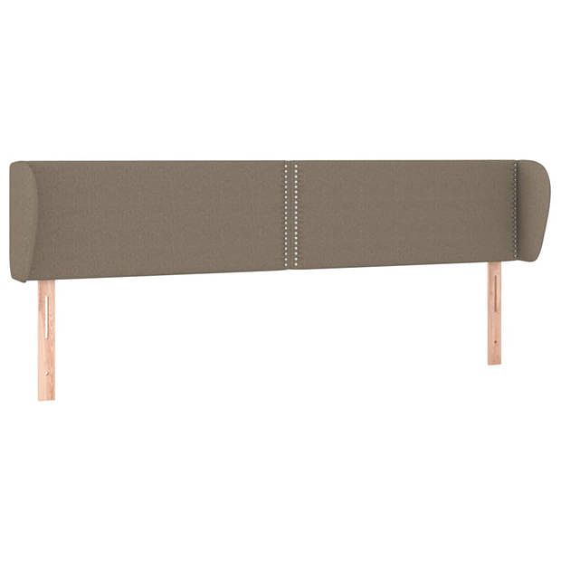 Foto van Vidaxl hoofdbord met randen 183x23x78/88 cm stof taupe