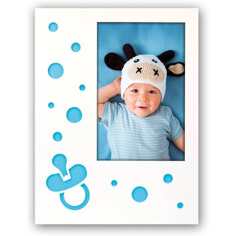 Foto van Zep - houten baby fotolijst nicola blauw voor foto formaat 13x18 - wp0157b