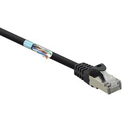 Foto van Renkforce rf-4732884 rj45 netwerkkabel, patchkabel cat 5e f/utp 5.00 m zwart snagless 1 stuk(s)