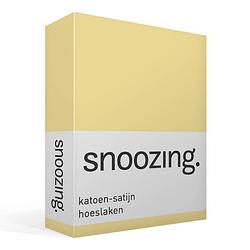 Foto van Snoozing - katoen-satijn - hoeslaken - 200x200 - geel