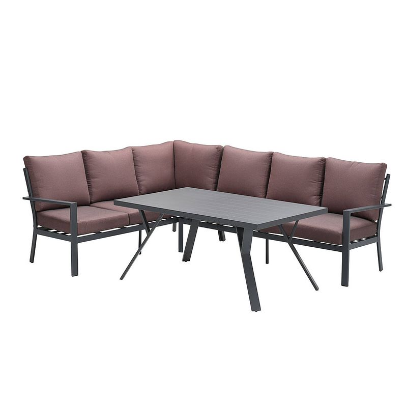 Foto van Garden impressions senja lounge dining set 3-delig links - koper