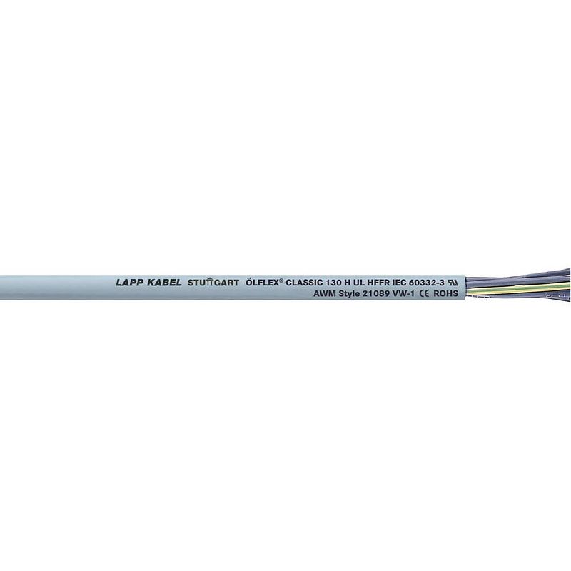 Foto van Lapp ölflex® classic 130 h stuurstroomkabel 34 g 1.50 mm² grijs 1123130-500 500 m