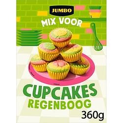 Foto van Jumbo mix voor cupcakes kleurenfeest 12 stuks