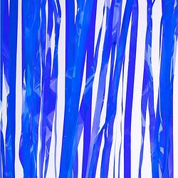 Foto van Folie deurgordijn blauw metallic 200 x 100 cm - feestdeurgordijnen
