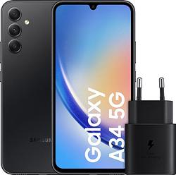 Foto van Samsung galaxy a34 128gb zwart 5g + samsung snellader zwart