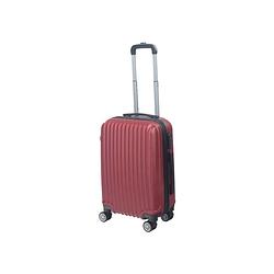 Foto van Handbagage koffer 55cm rood 4 wielen trolley met pin slot
