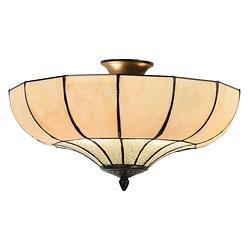 Foto van Clayre & eef plafondlamp tiffany ø 46*25 cm e27/max 2*60w 5ll-5982