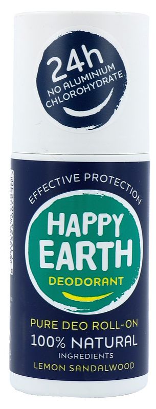 Foto van Happy earth 100% natuurlijke deo roll-on men protect