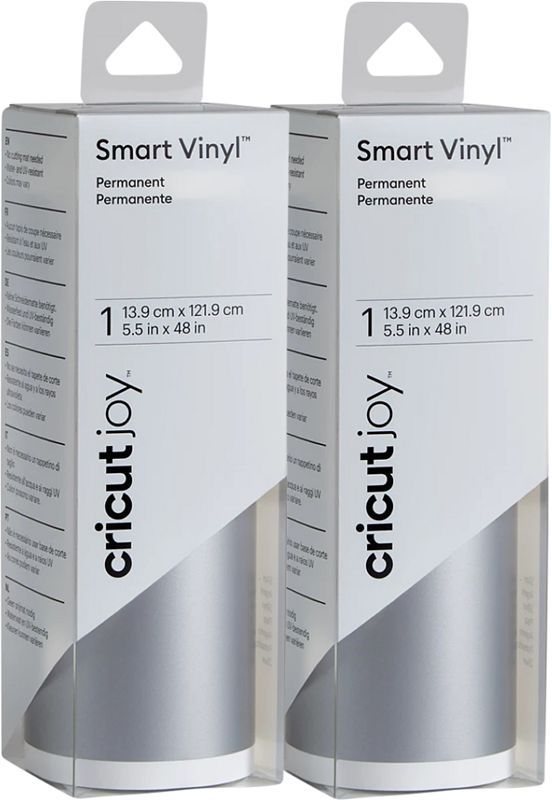 Foto van Cricut joy smart vinyl permanent 14x122 zilver 2-pack