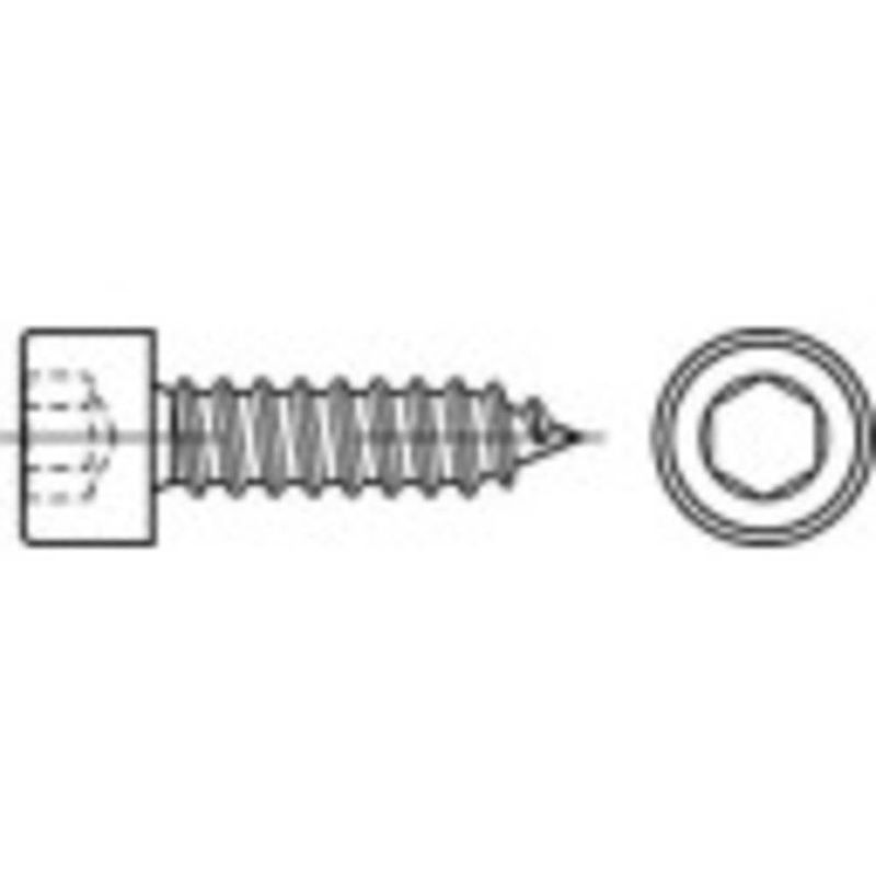 Foto van Toolcraft 1067947 cilinderplaatschroeven 5.5 mm 50 mm binnenzeskant (inbus) 88312 rvs a2 200 stuk(s)