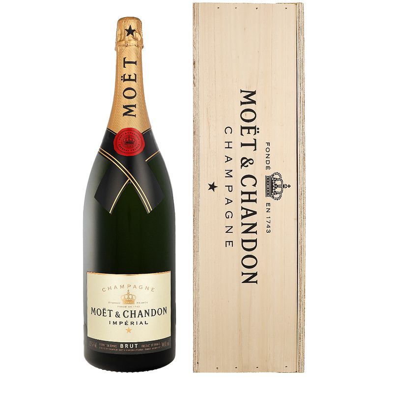 Foto van Moet & chandon brut 3ltr wijn + giftbox