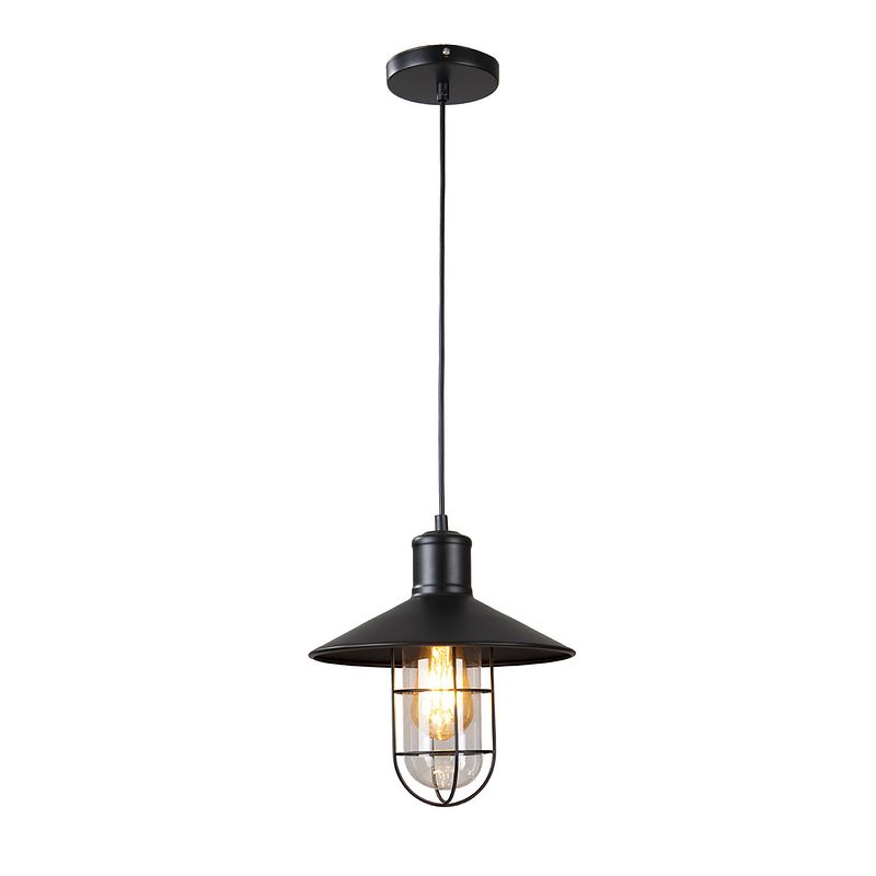 Foto van Quvio hanglamp metaal en glas - quv5082l-black