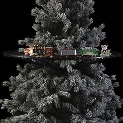Foto van Kersttrein - elektrisch - batterijen - 89cm - zwart