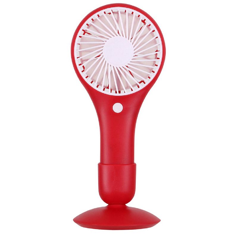 Foto van Urban living draagbare usb ventilator met standaard - rood - 20 x 10 cm - ventilatoren