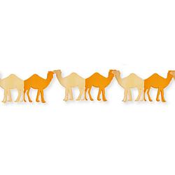 Foto van Papieren feestslinger 1001 nacht thema met kamelen 3 meter - feestslingers