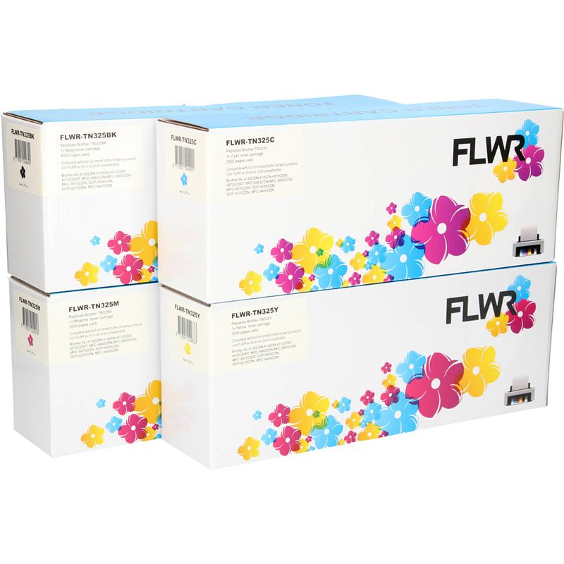 Foto van Flwr brother tn-325 multipack zwart en kleur toner