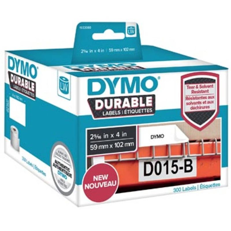 Foto van Dymo duurzame etiketten labelwriter ft 59 x 102 mm, 300 etiketten