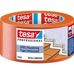 Foto van Tesa spvc embossed 67001-00003-00 gipstape tesa professional oranje (l x b) 33 m x 50 mm 1 stuk(s)